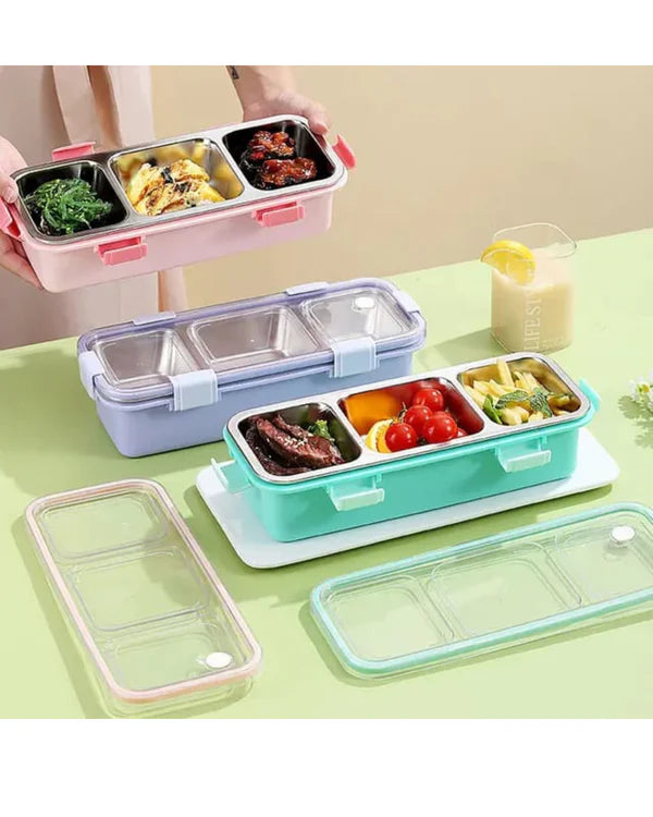 Premium Stainless Steel 3 Part Luch Box