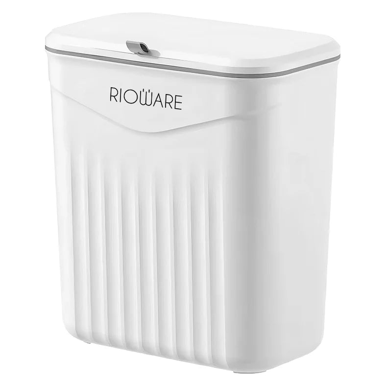 Hanging Dual Side Trash Can For Kitchen , Bathroom Cabinet 12L Cream