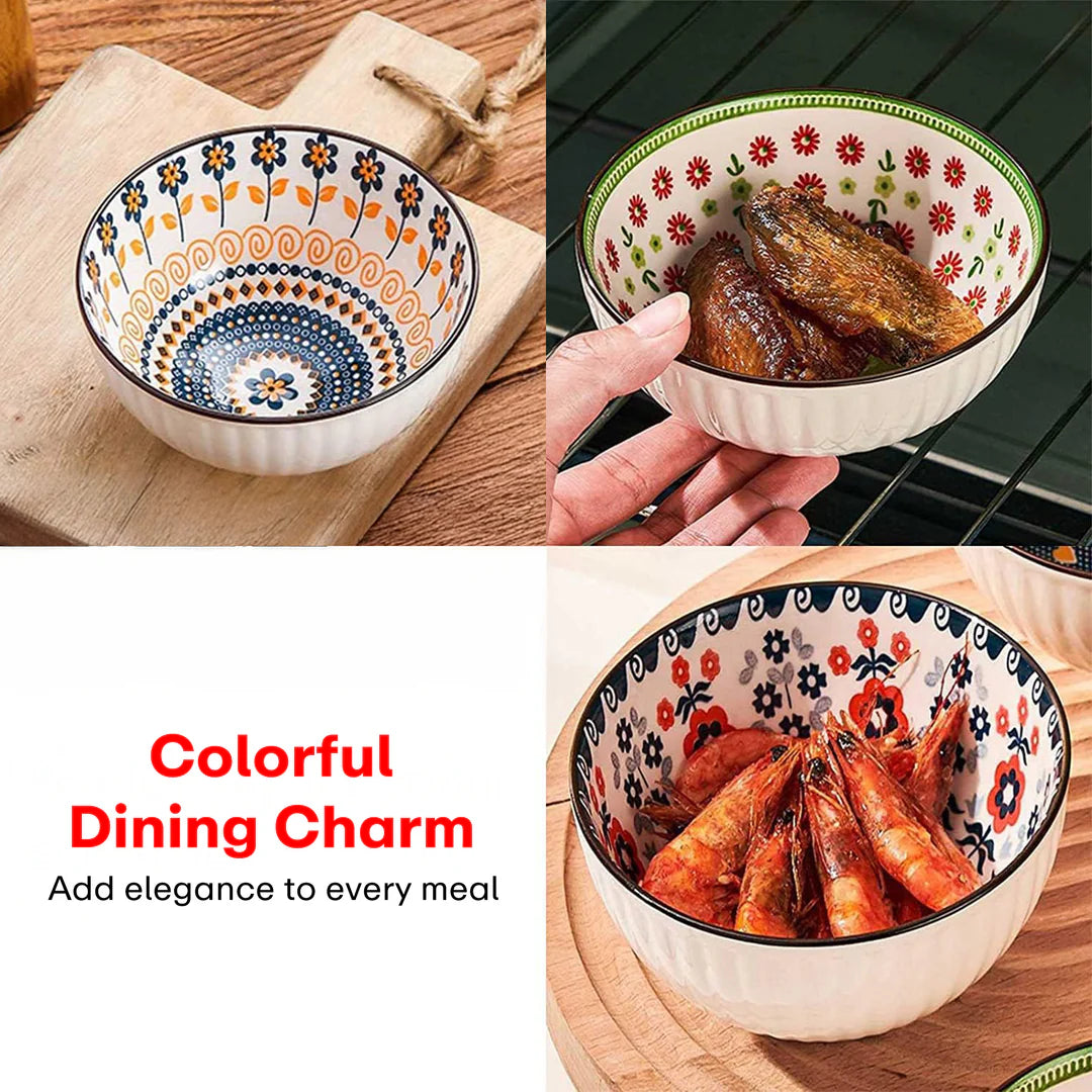 Ceramic Bowl Set Of 4 Dishwasher & Microwave Safe Bowl 250 ml