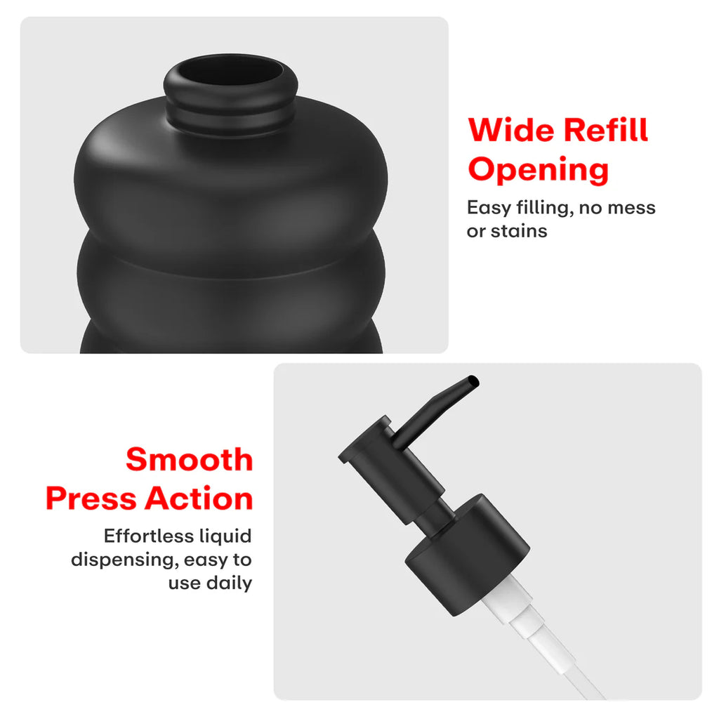 Outdoor Living Ceramic Liquid Soap Dispenser 300ml Black