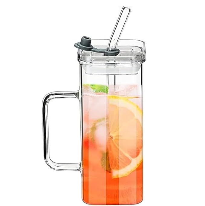 Glass Sipper with Glass Straw