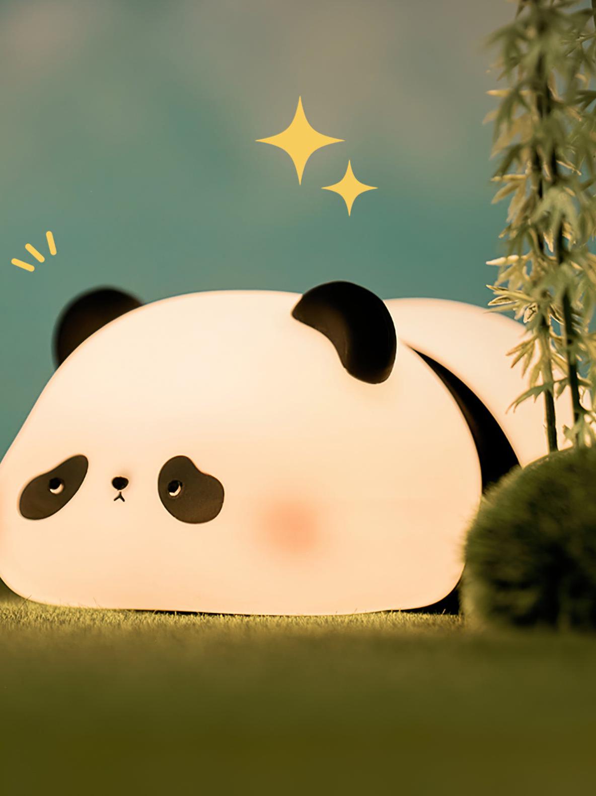 Lonely Color Charging Panda Silicon Lamp