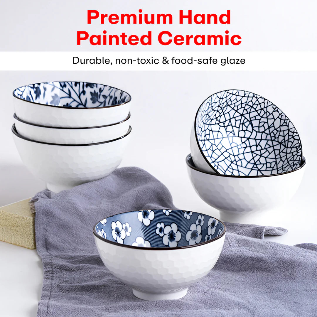 Ceramic Bowl Set Of 4 Dishwasher & Microwave Safe Bowl 250 ml