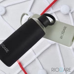 Aquashot Borosilicate Glass Water Bottle With Silicon Sleeve 750ml Black
