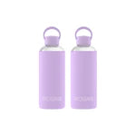 Aquashot Borosilicate Glass Water Bottle With Silicon Sleeve 750ml Black