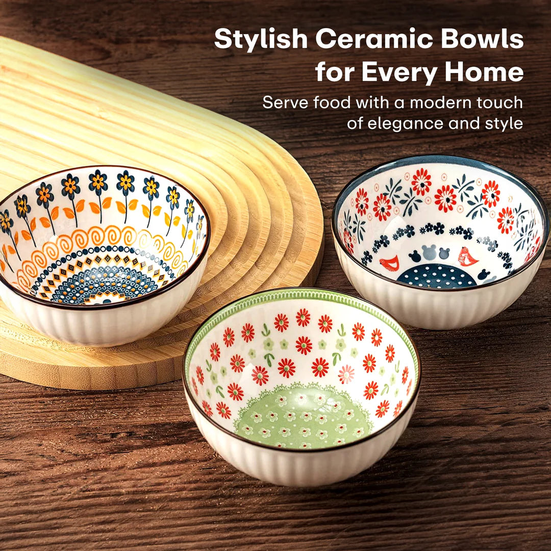 Ceramic Bowl Set Of 4 Dishwasher & Microwave Safe Bowl 250 ml