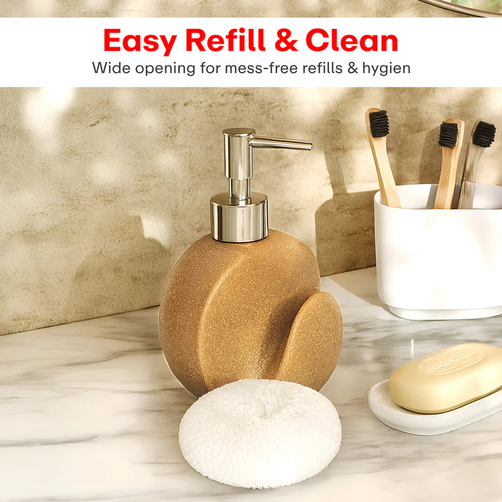 Outdoor Living Liquid Ceramic Soap Dispenser 300ml Cream