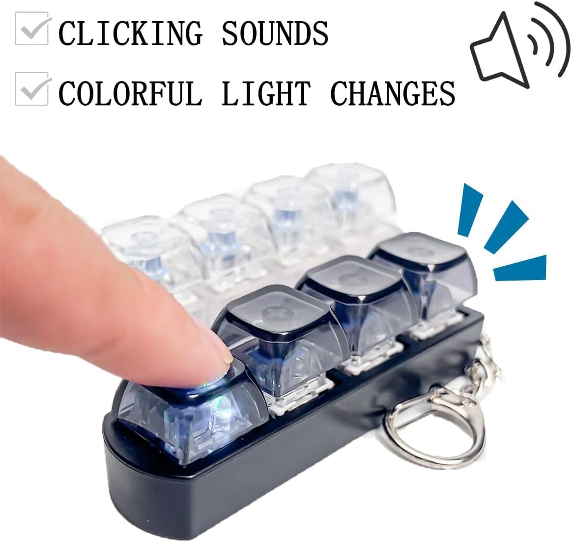 Stress Relief Fidget 4 Keys keyboard with illumination