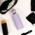 Aquashot Borosilicate Glass Water Bottle With Silicon Sleeve 750ml Black