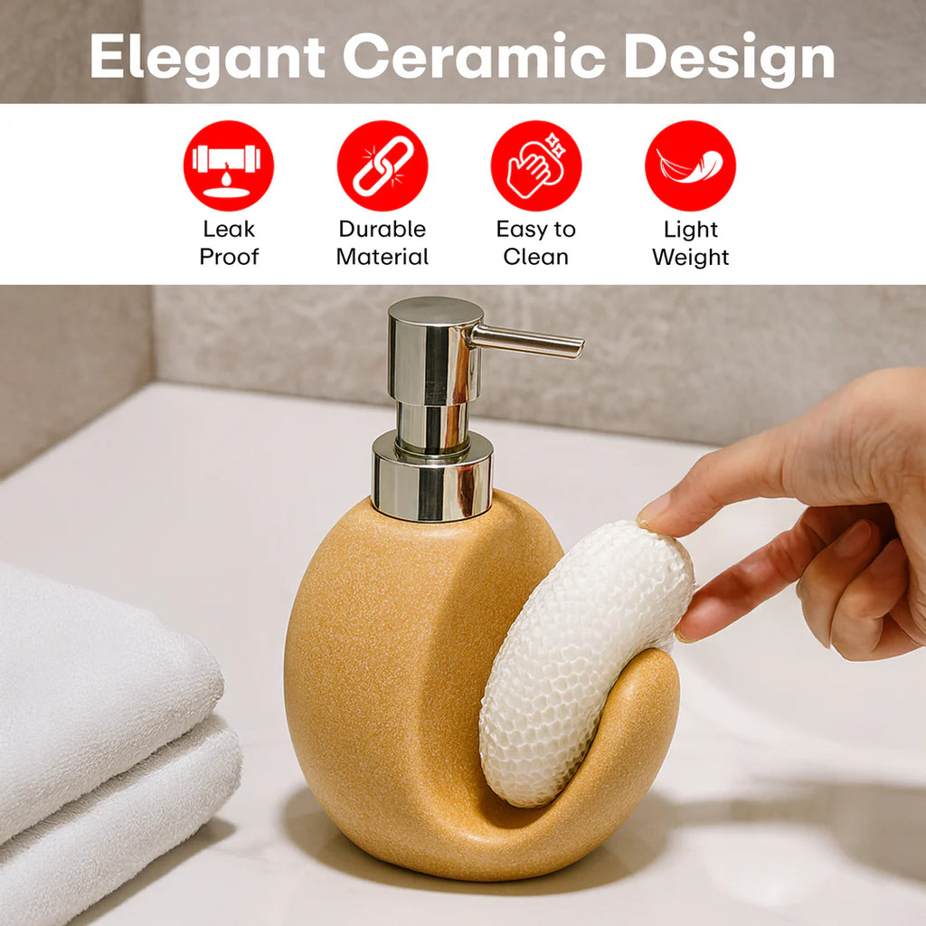 Outdoor Living Liquid Ceramic Soap Dispenser 300ml Cream