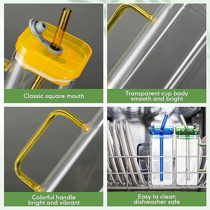 Glass Sipper with Glass Straw