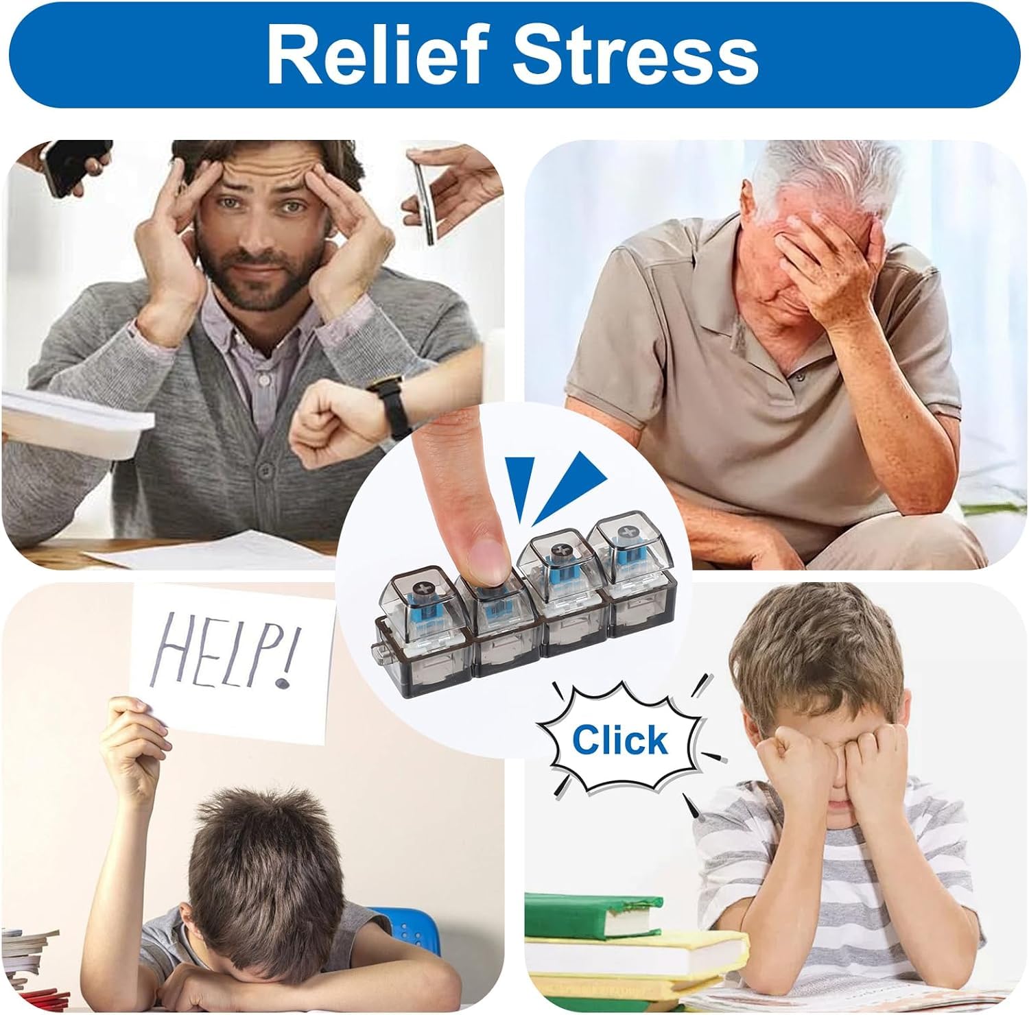 Stress Relief Fidget 4 Keys keyboard with illumination