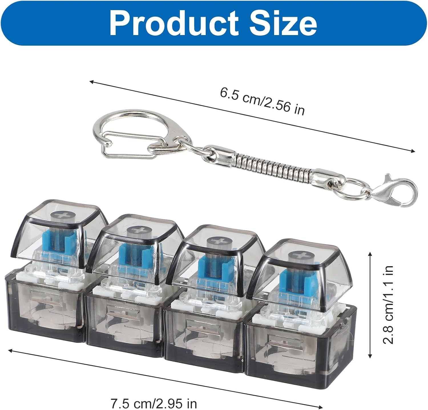 Stress Relief Fidget 4 Keys keyboard with illumination