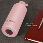 Aquashot Borosilicate Glass Water Bottle With Silicon Sleeve 750ml Black