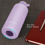 Aquashot Borosilicate Glass Water Bottle With Silicon Sleeve 750ml Black
