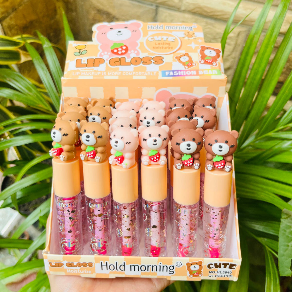Kawai Strawberry Teddy Lipgloss with Light