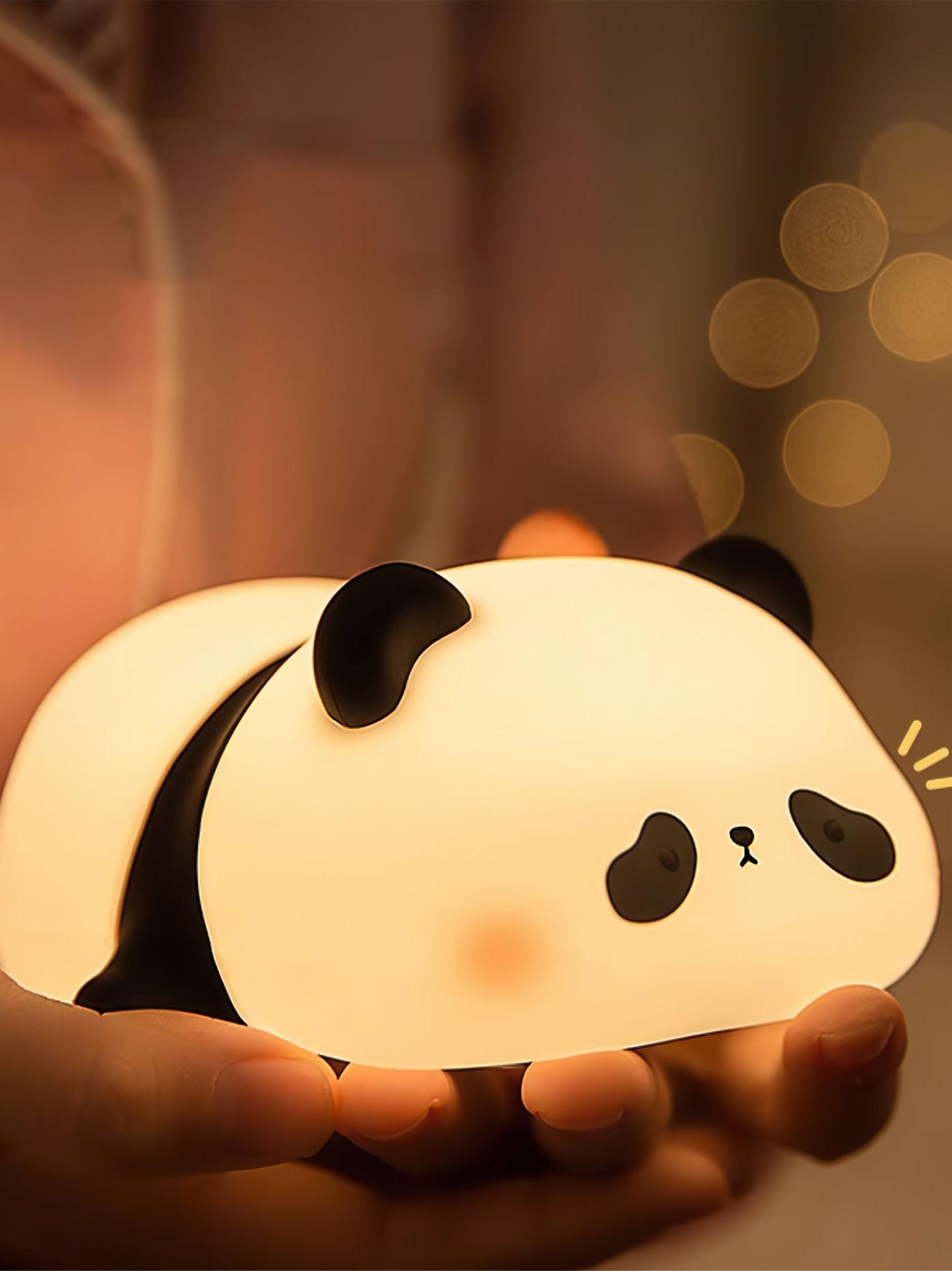 Lonely Color Charging Panda Silicon Lamp