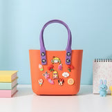 EVA Silicone Beach Bag with Charms | Shoulder Tote Bag