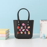 EVA Silicone Beach Bag with Charms | Shoulder Tote Bag