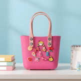 EVA Silicone Beach Bag with Charms | Shoulder Tote Bag