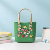 EVA Silicone Beach Bag with Charms | Shoulder Tote Bag