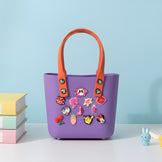 EVA Silicone Beach Bag with Charms | Shoulder Tote Bag