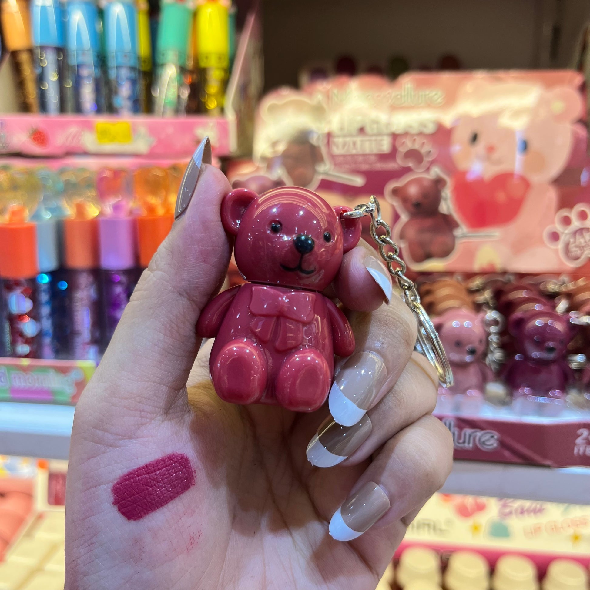 Teddy Lipstick with Keychain