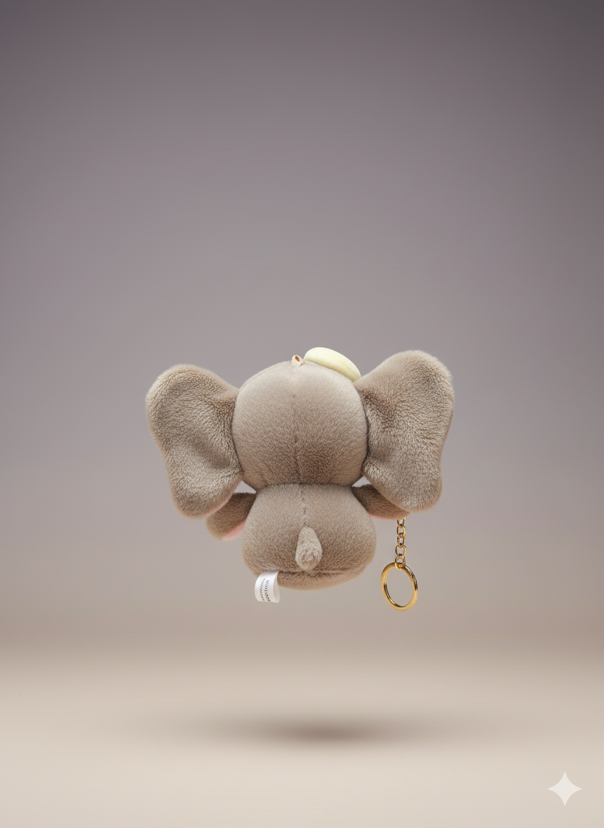 Elephant Soft Toy Keychain
