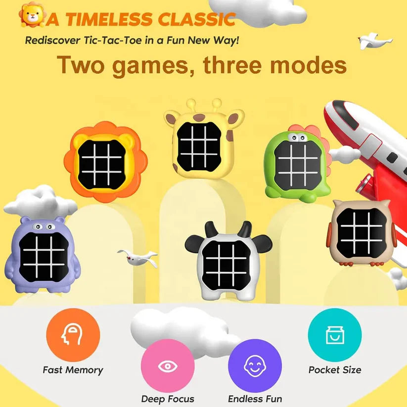 2-in-1 Tic Tac Toe Portable Game - Play Anytime, Anywhere!