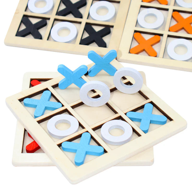 XO Tic-Tac-Toe Wooden Game – Fun Brain Training for Kids