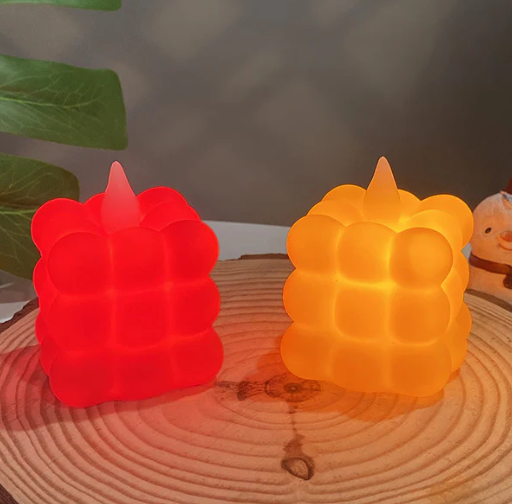 LED Smokeless Bubble Candle- Set Of 2 Pcs