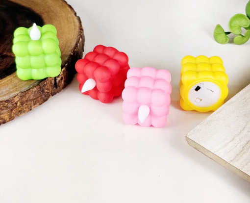 LED Smokeless Bubble Candle- Set Of 2 Pcs