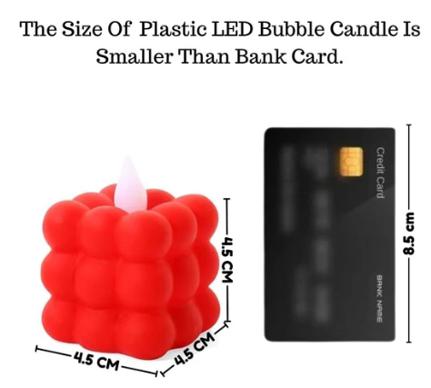 LED Smokeless Bubble Candle- Set Of 2 Pcs