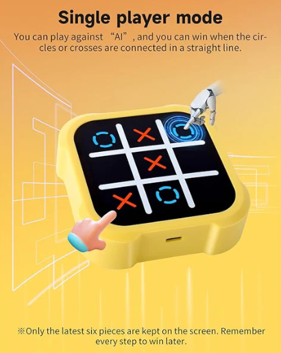 Smart Fun Tic Tac Toe| 4 in 1 Electric Mode | Single-Multiplayer