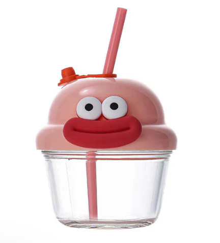Cute Mini Cartoon Glass Sipper
