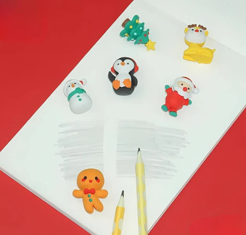 Christmas Theme Eraser Gift Set Of 6