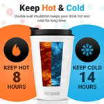 Premium Vacuum Insulated Travel Coffee Mug 350ml Keeps Coffee Hot For 8 Hours, Cold For 14 Hours